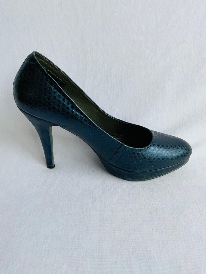 BON BONITE Zapatos con Plataforma Cl sicos Azules. Talla 37