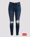 AMERICAN EAGLE Jean con proceso Destroyer en rodillas.  Talla 4 Americana