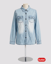 URB ( NUEVA ) Camisa en chambray par niña. Talla 8