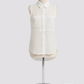 BLUSA camisera en tela semitransparente manga sisa. Talla S