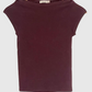 STRADIVARIUS Camiseta cuello bandeja. Talla S