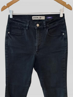 DENIMLAB Pantalón cinco bolsillos en dril negro. Talla 10