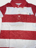 CARTERS Camiseta polo estampada a rayas para niño. Talla 4