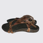 BRAHMA Sandalias en cuero doble correa. Talla 36