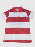 CARTERS Camiseta polo estampada a rayas para niño. Talla 4