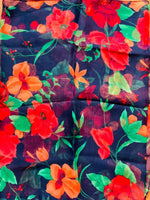 PAÑUELO estampado flores. Talla Única