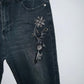 SYBILLA Jean cinco bolsillo skinny bordado. Talla 10