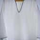 NAF NAF Blusa escote en V con venas en contraste. Talla M