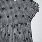 INA Vestido corto bordado ojalillo. Talla S