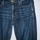 AMERICAN EAGLE Jean cinco bolsillos Skinny lavado oscuro. Talla 4 americana