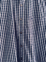 KENNETH COLE Camisa para hombre a cuadros azul. Talla M