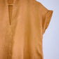 BLUSA En lino manga corta. Talla Única