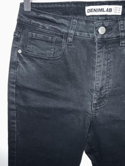 DENIMLAB Pantalón cinco bolsillos en dril negro. Talla 10