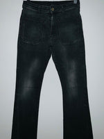 MANGO Jean bota Flare color negro. Talla 38