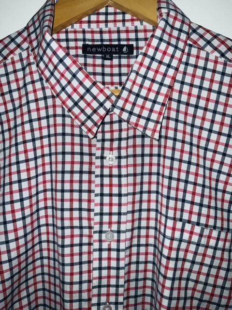 NEWBOAT Camisa para hombre a cuadros. Talla XL