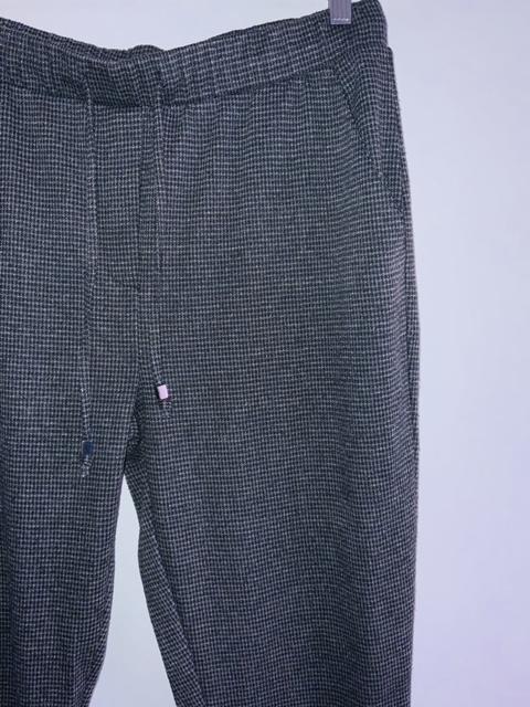 NEWBOAT Pantalón tipo jogger a cuadros para mujer. Talla L/XL