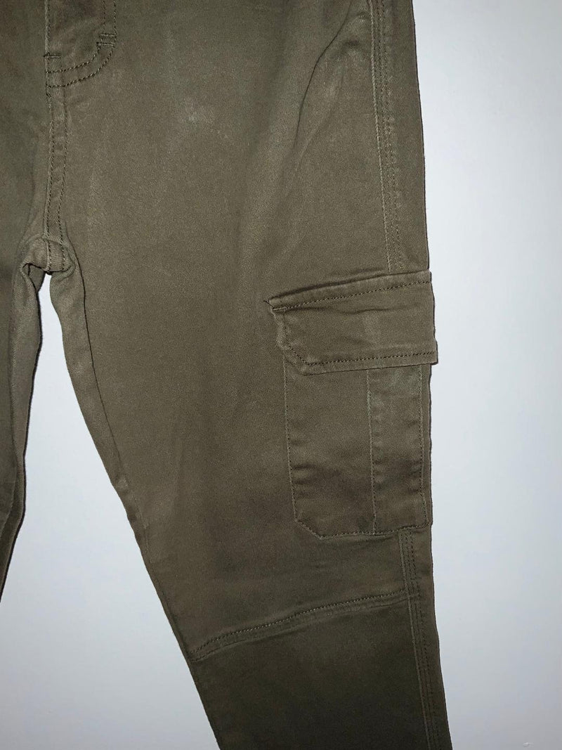 SYBILLA Pantalón cargo en dril. Talla 8