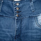 JEAN Pretina alta con botones. Talla 8/10