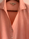 ESPRIT Blusa camisera a rayas coral. Talla S