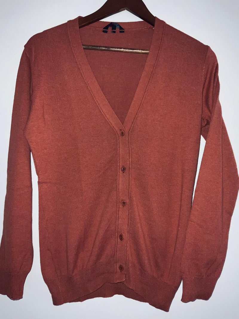 LBR Cardigan tejido color terracota. Talla L