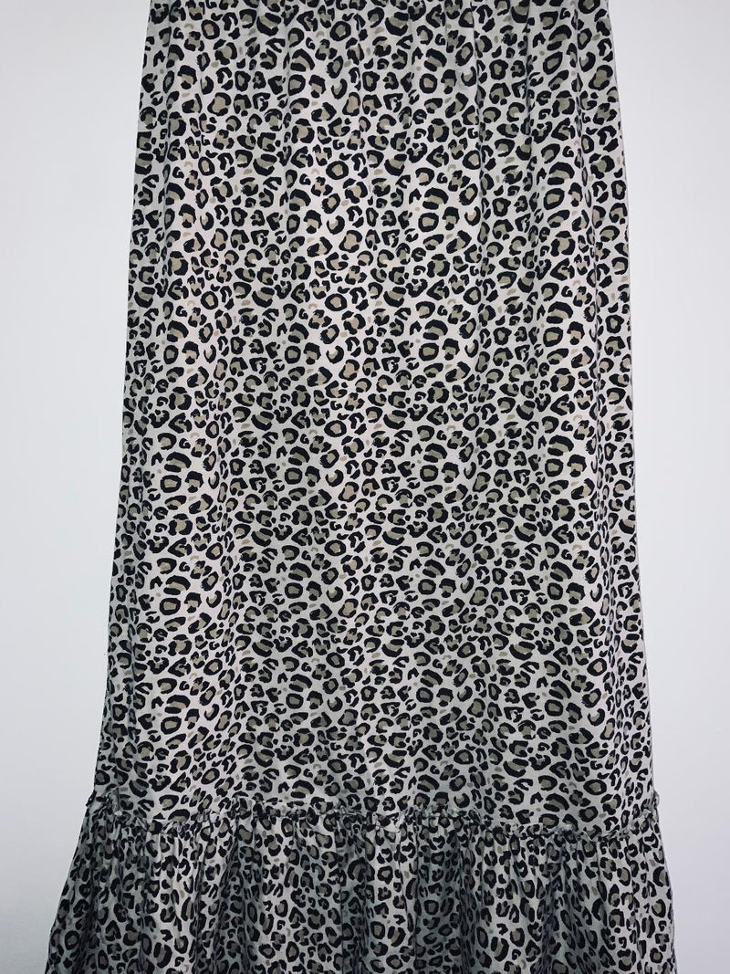 CARMEL Falda larga estampada animal print. Talla 8 ( S )