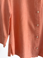 ESPRIT Blusa camisera a rayas coral. Talla S