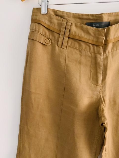 BASEMENT Pantalón bota recta en Ramio. Talla 8