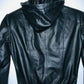 CHAQUETA En cuero tipo bomber para mujer. Talla S