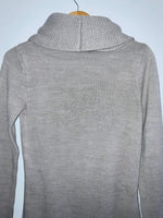 H&M Sweater largo con cuello de doblar. Talla S