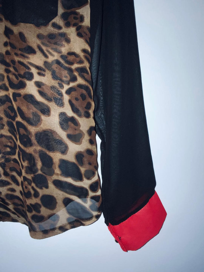 BALOUKE Blusa estampada Animal Print. Talla S/M