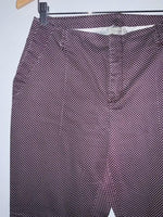 GEF Pantalón casual estampado miniprint. Talla 10