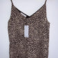 ALANIZ ( NUEVA ) Blusa de tiras estampada animal print. Talla S