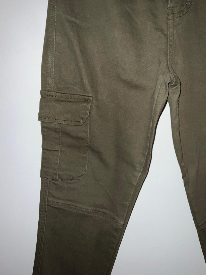 SYBILLA Pantalón cargo en dril. Talla 8