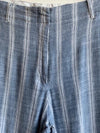 MANGO Pantalón preteñido rayas chambray. Talla 40 ( M )