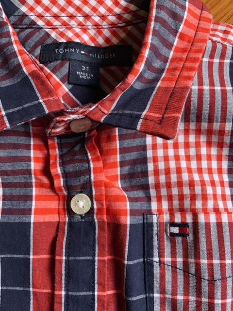 Camisa tommy cheap hilfiger cuadros rojo