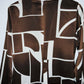MANGO Vestido estampado geométricos. Talla M