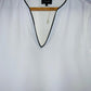 NAF NAF Blusa escote en V con venas en contraste. Talla M