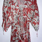 RW Vestido largo estampado con abertura en la espalda. Talla XL