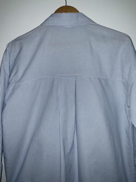 ZARA Blusa camisera oxford a rayas. Talla XS