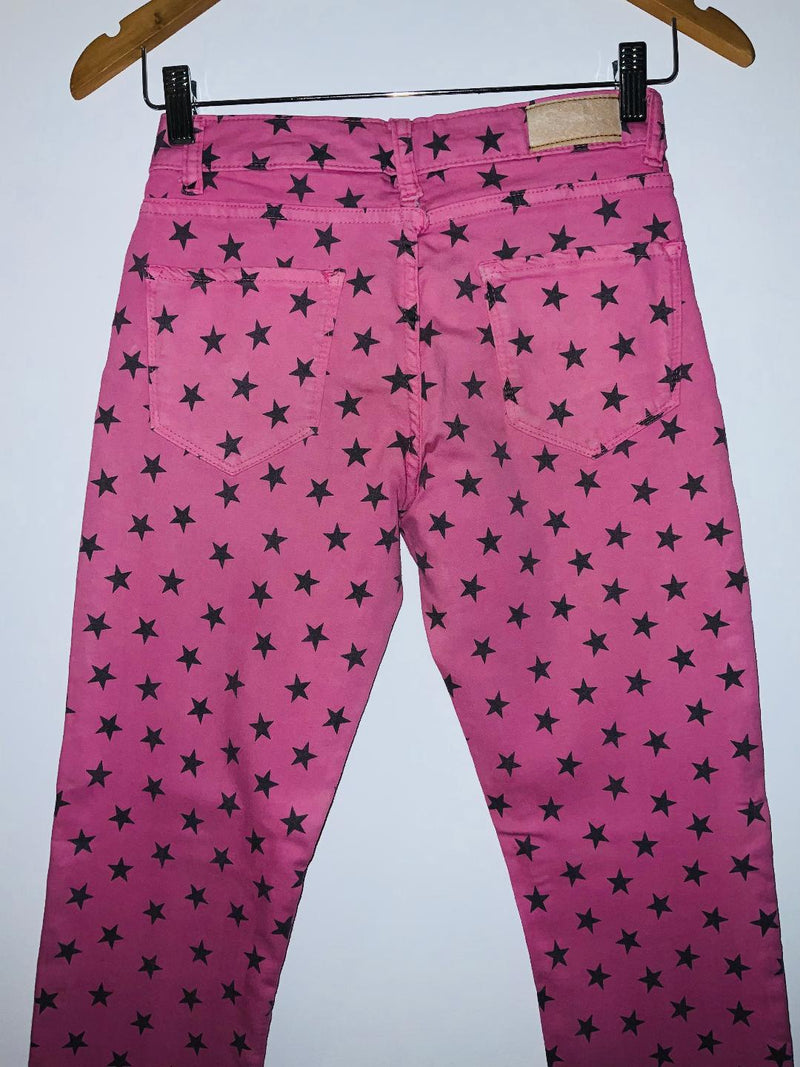 PANTALON en Dril estampado Estrellas Junior. Talla 14