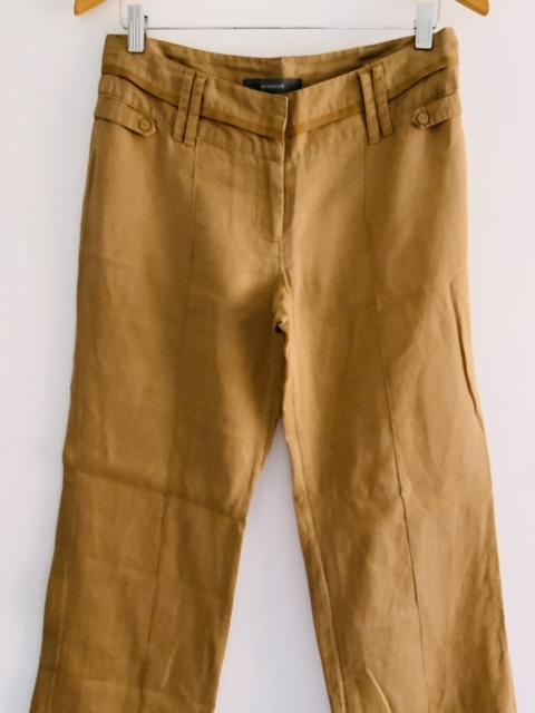 BASEMENT Pantalón bota recta en Ramio. Talla 8