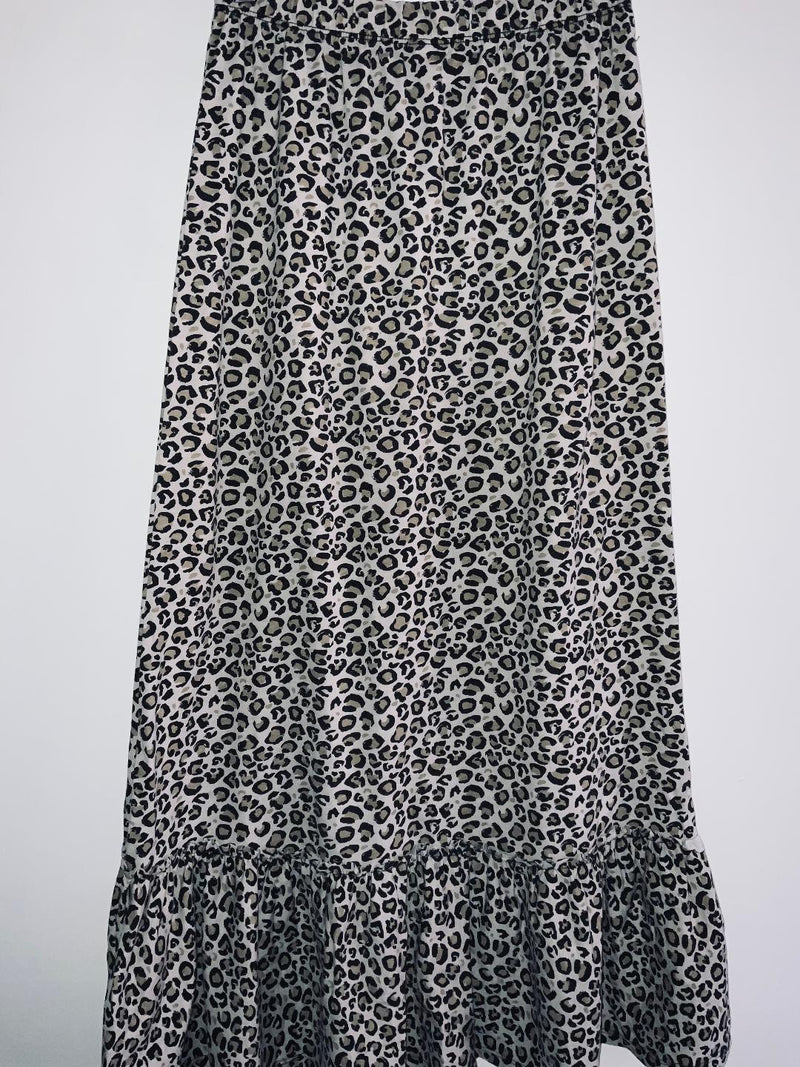 CARMEL Falda larga estampada animal print. Talla 8 ( S )