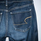 AMERICAN EAGLE Jean cinco bolsillos Skinny lavado oscuro. Talla 4 americana