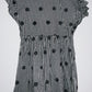 INA Vestido corto bordado ojalillo. Talla S