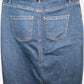 TALBOTS Falda en indigo cinco bolsillos. Talla 4 americana*