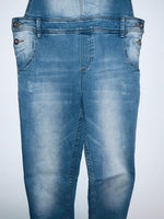 OFFCORSS Overall en indigo con procesos. Talla 14