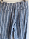 MANGO Pantalón preteñido rayas chambray. Talla 40 ( M )