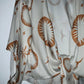 ANARIAS Kimono corto estampado sellos. Talla Única