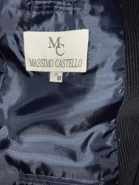 MASSIMO CASTELLO Chaqueta blazer en pana para hombre color azul. Talla 40