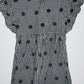 INA Vestido corto bordado ojalillo. Talla S